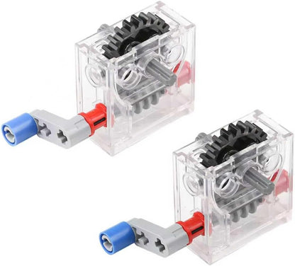 SEEMEY 5 Sets of Technical Parts Complete Gearbox Assembly Trans-Clear Wormbox Gear Motor Reducer Block Mindstorms Robotics ev3 NXT MOC Transparent Robotics Power Function Compatible with Part 6588