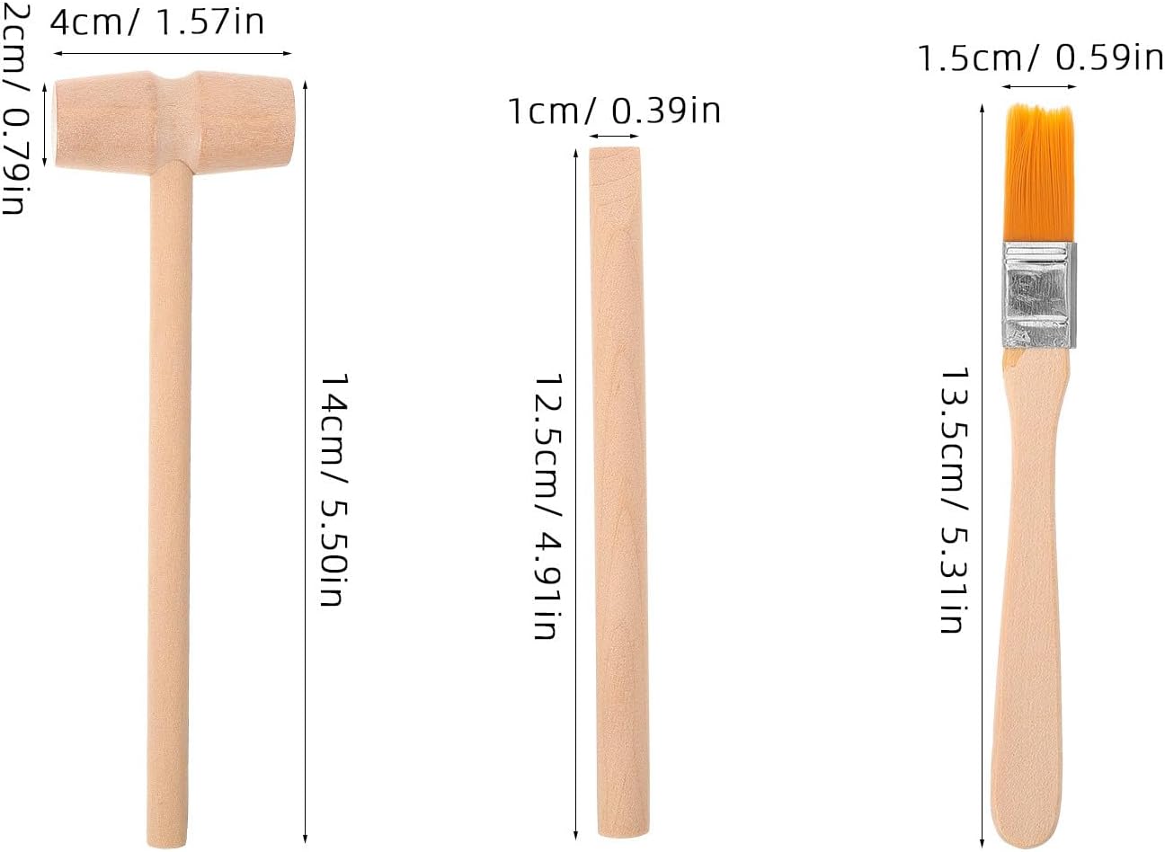 Vaguelly 9 Sets Dinosaur Dig Tools Including Wooden Digging Hammer and Chisel Brush for Gems Archaeological Excavation Tool Kit Pretend Play Kids Science Kit