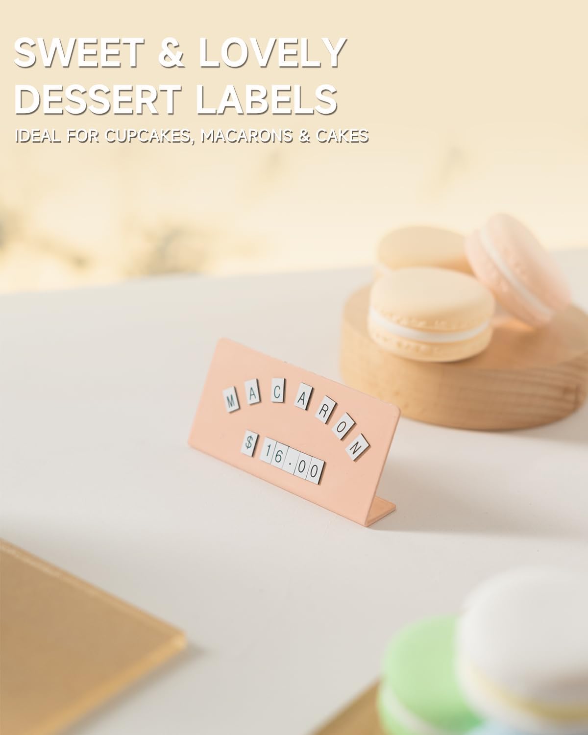 Mini Magnetic Letter Display Signs – Chalkboard-Style Reusable Food Price Labels | 6 Metal Boards + 450 Magnetic Characters for Bakery, Café, Dessert Shop, Deli & Catering Use