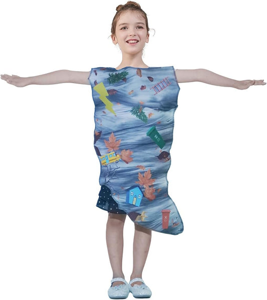 PGOND Kids Tornado Costume, Whirlwind Outfit Halloween Cosplay Party Carnival Role Play Costume2025