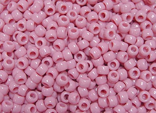 JOLLY STORE Crafts - Pony Beads, Easy-to-Use Reusable Jewelry-Making/Bracelet Beads for Art, Craft Decorations & More, 9 x 6 mm, Crafted in The USA, Opaque Tan, 500 pcs (Pack of 1)