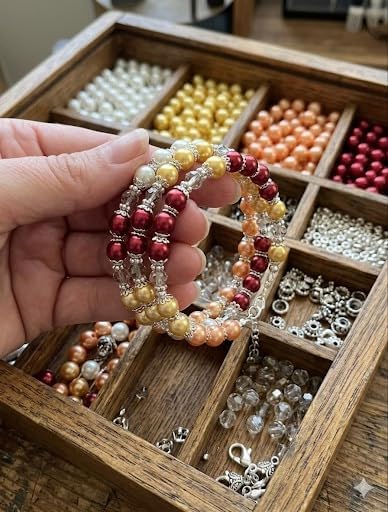 8mm Glass Beads Round Bulk for Bracelet, Glow in Dark Beads, DIY Jewelry Windchime Suncatcher Party Supplies, 300 pcs