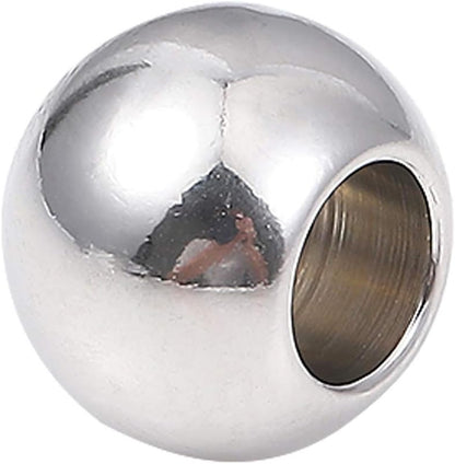 BEADIA Stainless Steel Spacer Beads 3x2.5mm Round Loose Charm Caps Beads for DIY Jewelry Making 100pcs with 1mm Hole