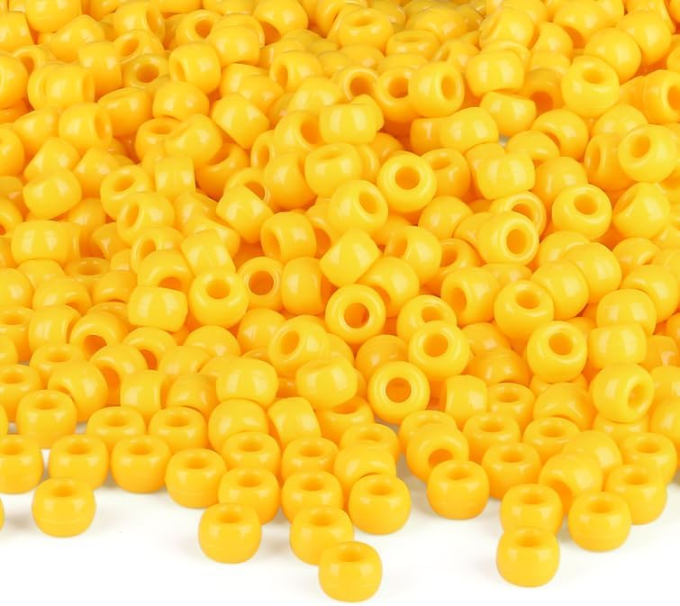 Red Pony Beads 1000Pcs 9mm Pony Beads Bulk Red Perler Beads for Friendship Bracelets Kandi Beads Hair Beads for Braids Beads for Crafts