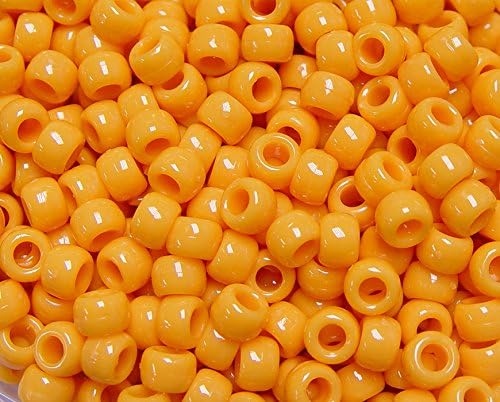 JOLLY STORE Crafts - Pony Beads, Easy-to-Use Reusable Jewelry-Making/Bracelet Beads for Art, Craft Decorations & More, 9 x 6 mm, Crafted in The USA, Opaque Tan, 500 pcs (Pack of 1)