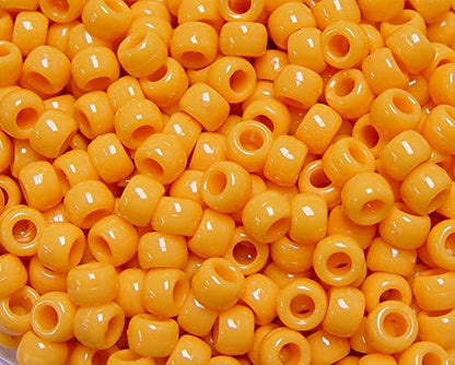 JOLLY STORE Crafts - Pony Beads, Easy-to-Use Reusable Jewelry-Making/Bracelet Beads for Art, Craft Decorations & More, 9 x 6 mm, Crafted in The USA, Opaque Tan, 500 pcs (Pack of 1)