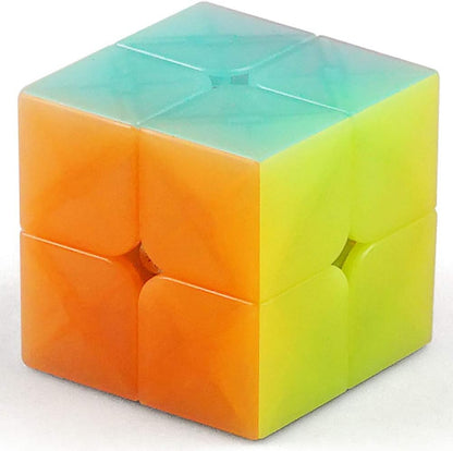 TANCH Qiyi Warrior W 3x3x3 Jelly Speed Cube Stickerless Transparent Magic Cube Puzzle Toy Colorful