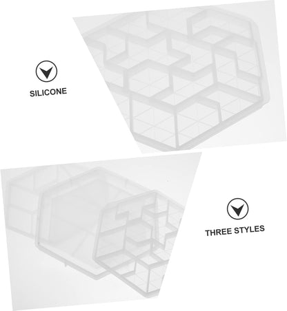 DECHOUS 3pcs Tangram Mold Silicone Molds for Resin Puzzles Geometric Shape Silicone Tray Kids Puzzle Crystal Tray DIY Art Creative Tangram Mould Jigsaw