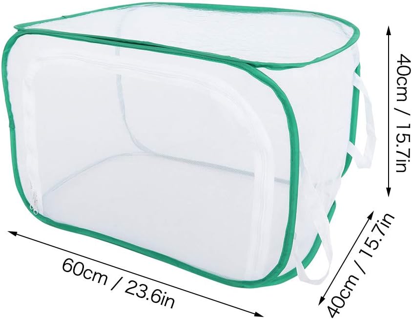 Foldable Butterfly Cage, Large Portable Ventilated Butterfly House Breeding Cage Butterfly Growing Kit 40 * 40 * 60cm for Farm Breeding (40 * 40 * 60cm)