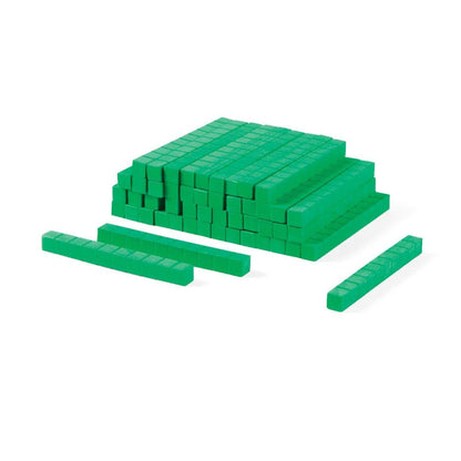 hand2mind Blue Plastic Base Ten Blocks Rods Set, Place Value Blocks, Counting Cubes, Base 10 Math Manipulatives, Teacher Supplies for Math Classroom, Montessori Math Materials (Set of 50)