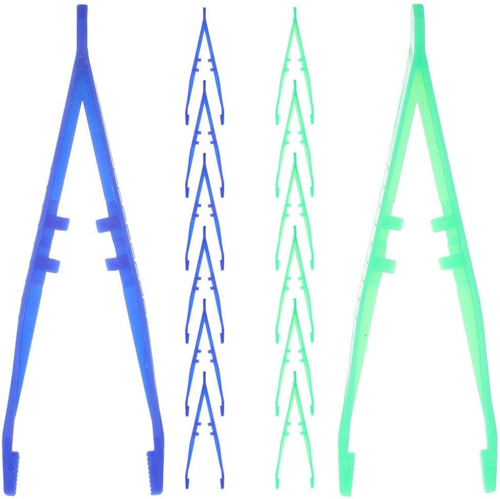 Plastic T- for kids 20pcs Forceps Craft T- Sensory Play Kids Tongs Tweezer Preschool Science Toddler Fine Motor Skill