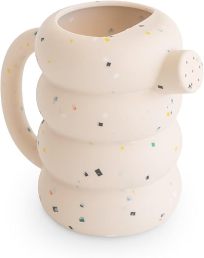 mushie Silicone Watering Can | Bath and Outdoor Play for Toddlers 10 Months+ (Peony)