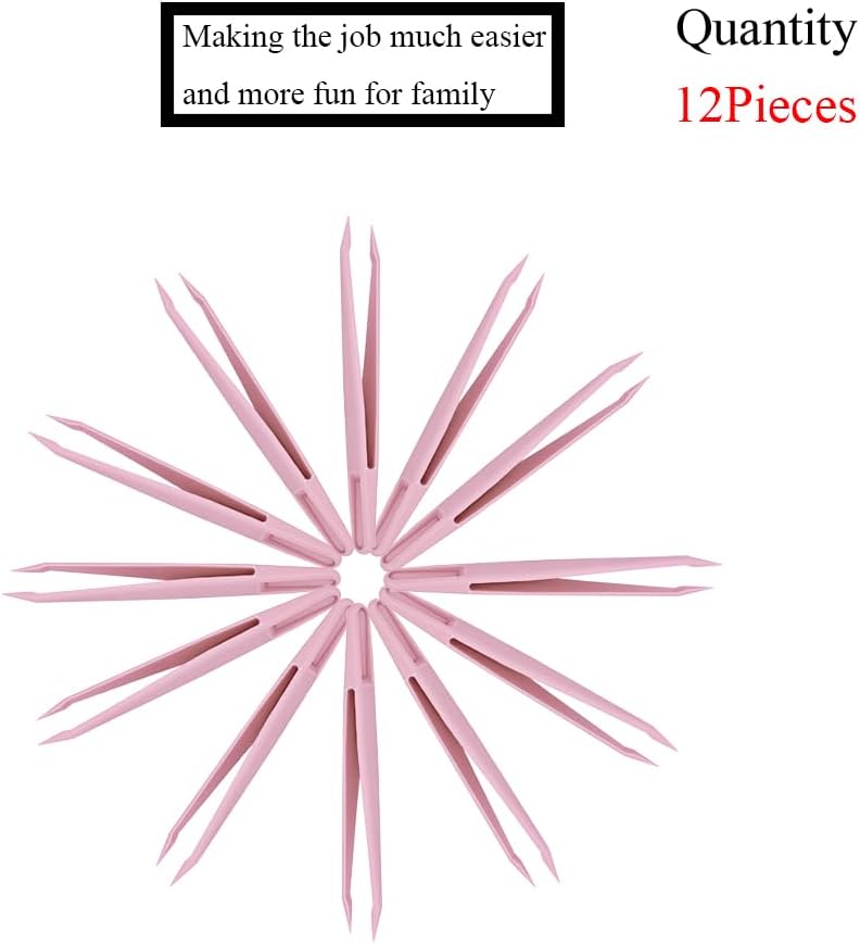 15 Pieces Blue Plastic Tweezers 3.14 Inch Craft Tweezers Forceps Thickened Plastic Sturdy Fine Motor Skill Learning for Perler Beads Jewelry Making Family Classroom School Ckyleole