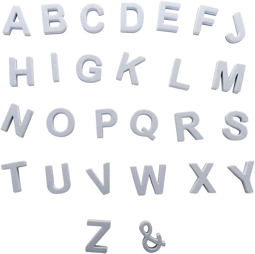 Firlar 124Pcs Magnetic Letters, Uppercase Alphabet ABC Magnets for Fridge Refrigerator, Foam Alphabet Letters Refrigerator Magnets Educational Tools for Spelling and Learning, Black