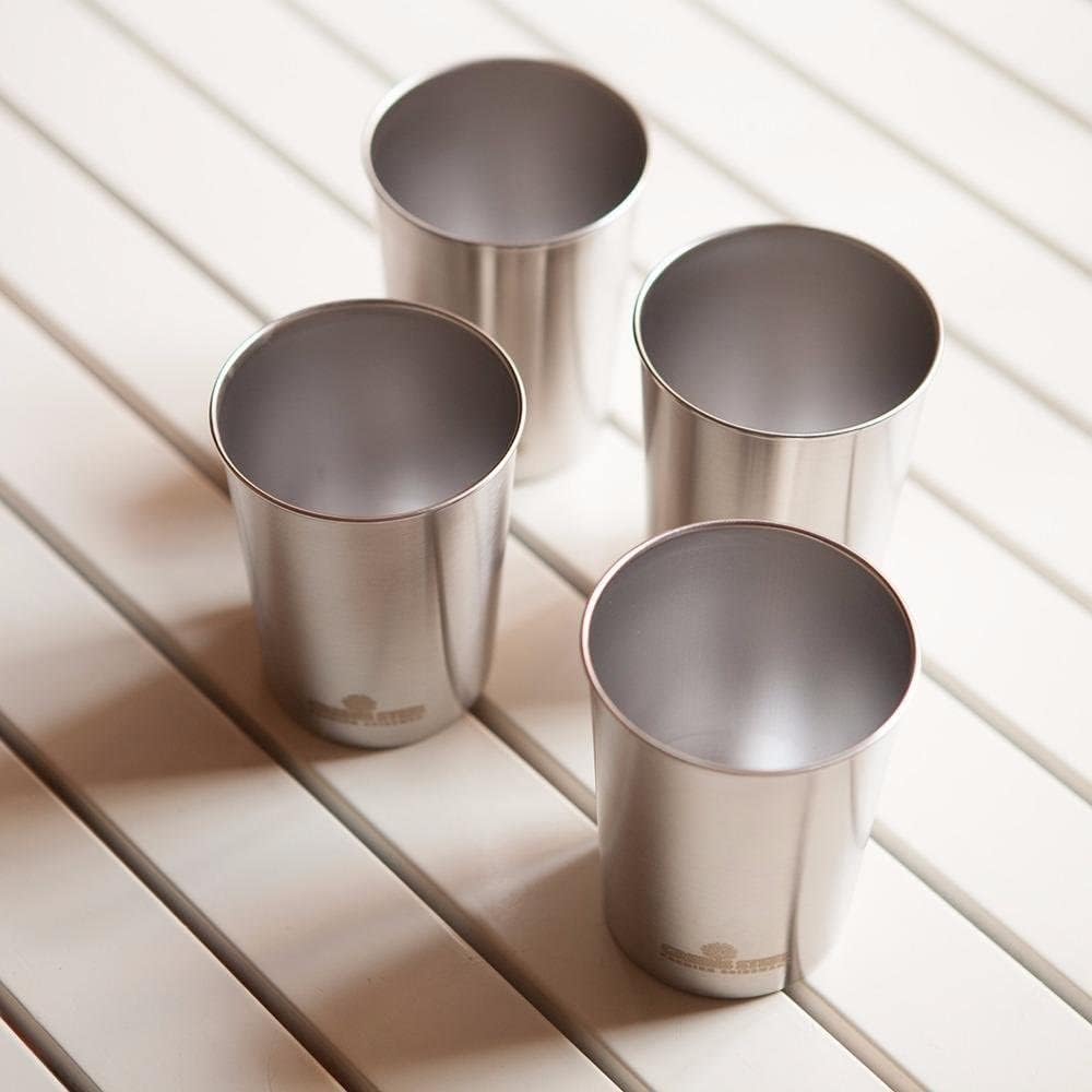 10oz Kids Cups – Stainless Steel Cups for Home, Party, Camping & Outdoor Activities – BPA Free, Unbreakable, Premium Stackable Metal Drinking Glasses for Children (4-Pack)