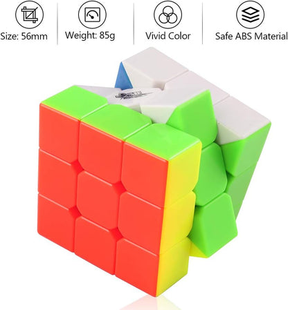 D-FantiX Cyclone Boys 3x3 Speed Cube Stickerless Magic Cube 3x3x3 Puzzles Toys (56mm)