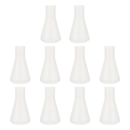 PartyKindom 10 Pcs Plastic Erlenmeyer Flask Set, 100ml Shatterproof Conical Science Flasks for Kids STEM Experiments, Classroom Education & Science Party Supplies
