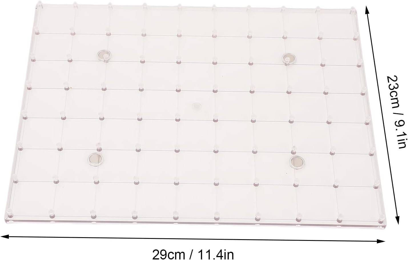 Geoboard Geometry Board, Plastic Double Sided 80 Pins Multifunctional Coordinate Pegboard Educational Peg Board Manipulative Geoboard for Home Classroom