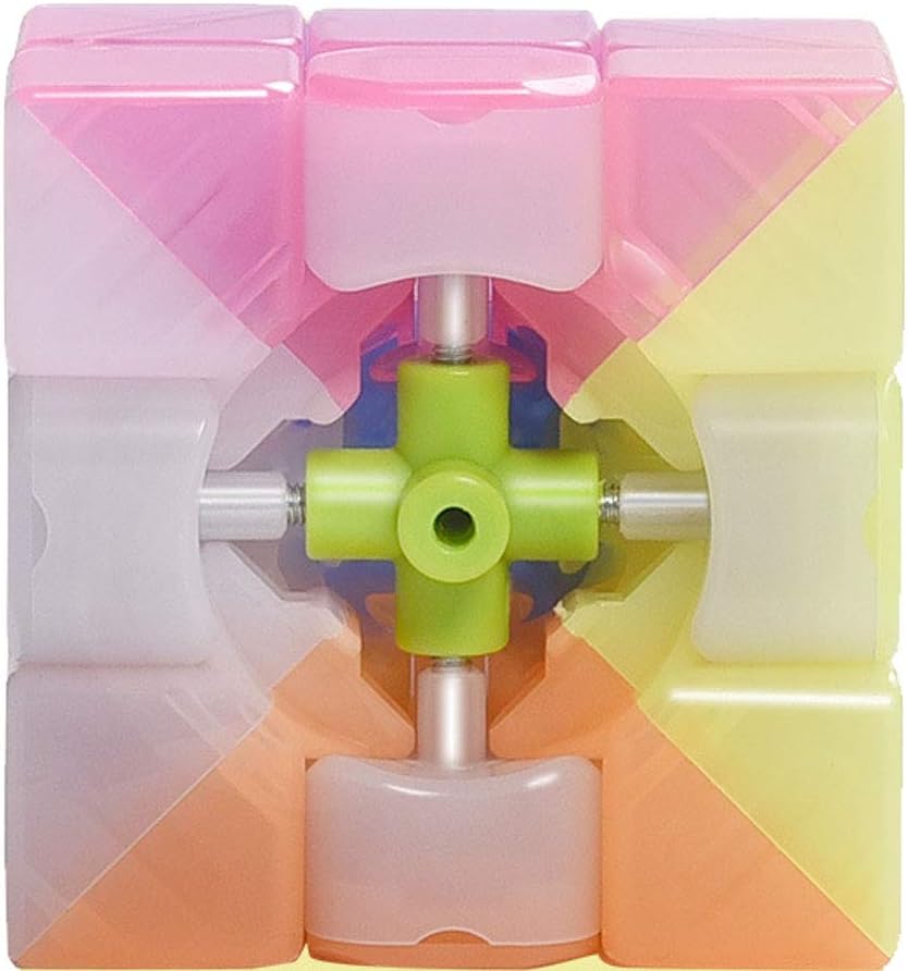 TANCH Qiyi Warrior W 3x3x3 Jelly Speed Cube Stickerless Transparent Magic Cube Puzzle Toy Colorful