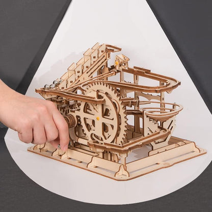 Marble Run 3D Puzzles Wooden Model Building Kits for Adults - Mechanical Puzzles Brain Teaser Educational Project DIY Crafts, for Adults Boys Ages 14+ (Pivot)
