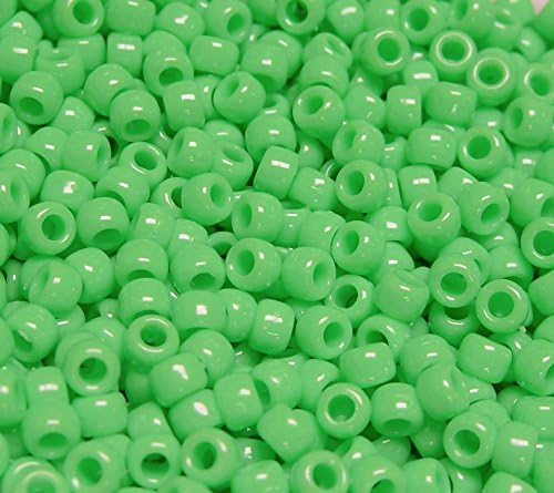JOLLY STORE Crafts - Pony Beads, Easy-to-Use Reusable Jewelry-Making/Bracelet Beads for Art, Craft Decorations & More, 9 x 6 mm, Crafted in The USA, Opaque Tan, 500 pcs (Pack of 1)
