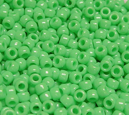 JOLLY STORE Crafts - Pony Beads, Easy-to-Use Reusable Jewelry-Making/Bracelet Beads for Art, Craft Decorations & More, 9 x 6 mm, Crafted in The USA, Opaque Tan, 500 pcs (Pack of 1)
