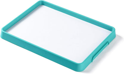 Magnetic Tray – Magnetic Whiteboard for Kids with Dry Erase Surface, Stackable Magnetic Dry Erase Activity Tray（Cyan）