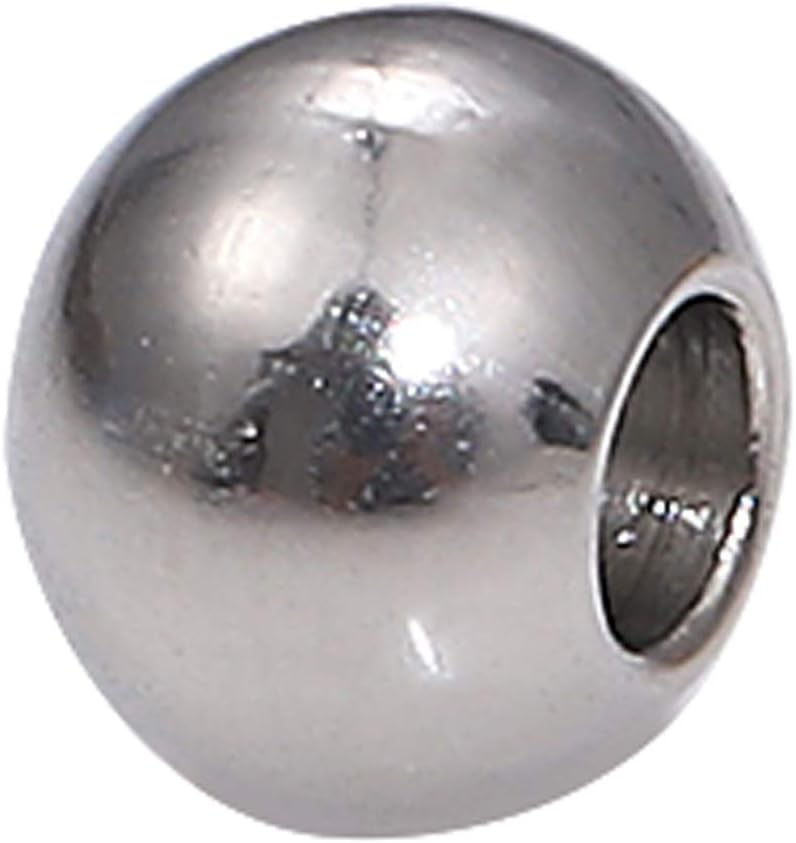 BEADIA Stainless Steel Spacer Beads 3x2.5mm Round Loose Charm Caps Beads for DIY Jewelry Making 100pcs with 1mm Hole