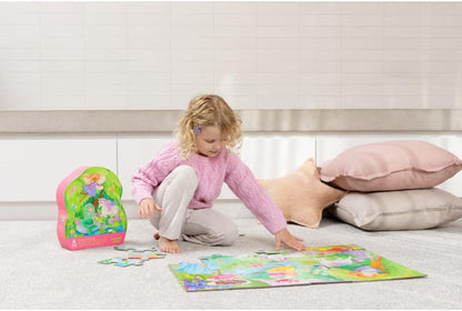 Crocodile Creek 36-Piece Jigsaw Floor Puzzle - Shark Reef - for Kids Ages 3-5 - Heavy-Duty Shaped Box for Storage - 24" W x 18" H Finished