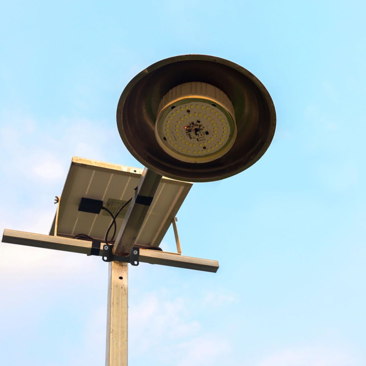 Toyvian Solar Light Mounting Bracket for Outdoor Use Adjustable Pole Mounting Kit Compatible Street Light Fixtures Solar Panel Pole Accessories
