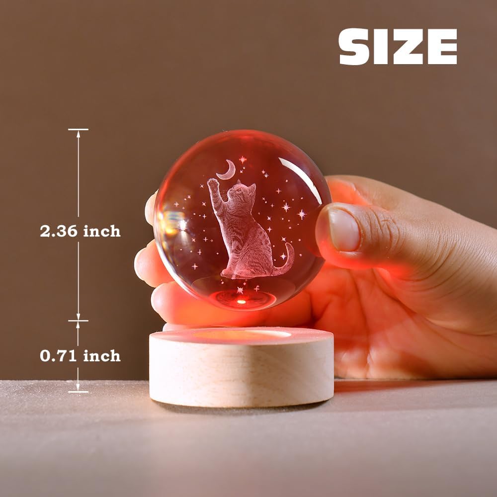 3D Solar System Crystal Ball Space Lover Model Themed Gifts 3D Planets Glass Ball 60mm Decorative Sphere Decor Astronomy Birthday Gift
