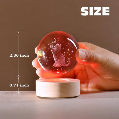 3D Solar System Crystal Ball Space Lover Model Themed Gifts 3D Planets Glass Ball 60mm Decorative Sphere Decor Astronomy Birthday Gift