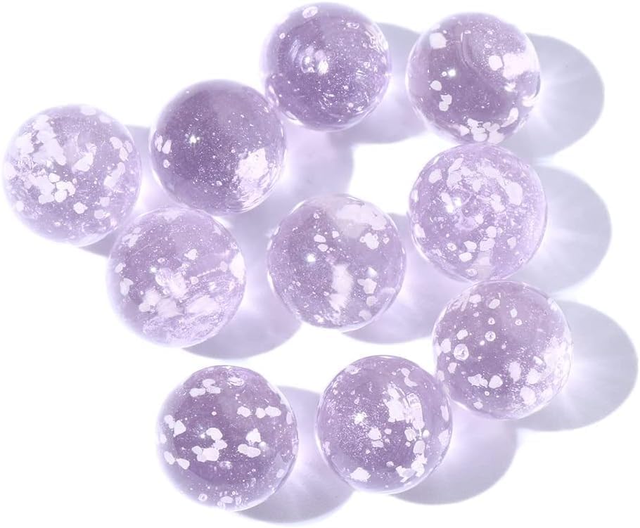 10Pcs Glass Marbles Glow in The Dark Multi-Color Luminous Marbles Marble Games and DIY Home Decoration Marble Runs Learning and Education (0.47 inch) (Green)