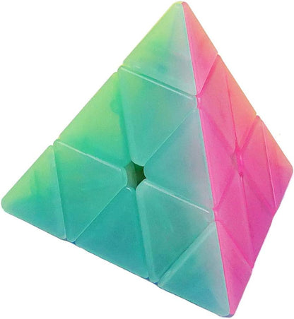 TANCH Qiyi Warrior W 3x3x3 Jelly Speed Cube Stickerless Transparent Magic Cube Puzzle Toy Colorful