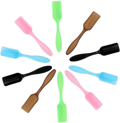 10Pcs Colorful Plastic Mini Gardening Shovel Spoons Soil Scoops, Succulent Sand Scoops/Cultivation Digging Transplanting Tools for Succulents Potted Flowers (Multicolor)