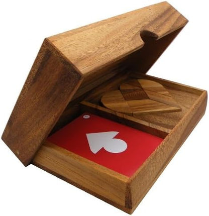 Logic Heart Tangram Set with Play Cards Wooden Puzzle Game