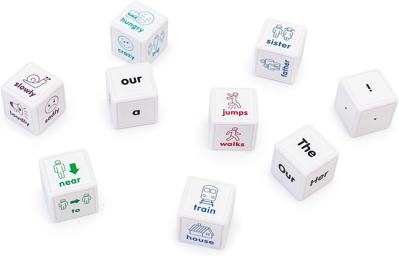 Junior Learning JL644 Sentences Cubes, Multicolor