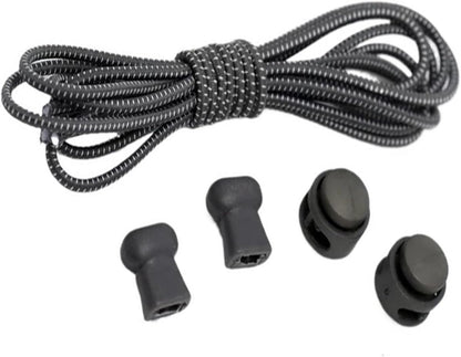 Elastic Shoelaces Round Locking No Tie Shoe Laces Kids Adult Lazy Rubber Sneakers Shoelace
