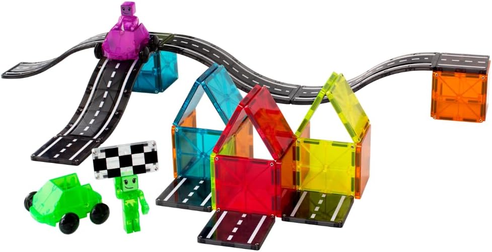 Magna-Tiles Downhill Duo 40-Piece Magnetic Construction Set, The Original Magnetic Building Brand