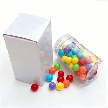 60pcs Chinese Checker Game Replacement Balls,6 Solid Color 14mm Acrylic Marbles for Marble Run, Aggravation Traditional Games