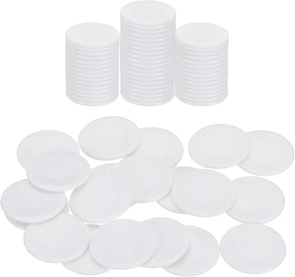 uxcell 64Pcs Plastic Poker Chips, 0.9 Inch Mini Bingo Chips Learning Counters Counting Counters Disks Markers Opaque Game Tokens for Game Play Math Counting, Red, Pattern