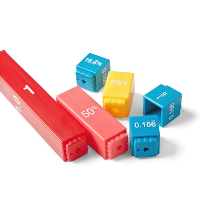 hand2mind Rainbow Fraction Tower Equivalency Cubes, Decimal Fraction Equivalency, Math Blocks, Montessori Math Rods, Fraction Manipulatives, Classroom Manipulatives for Elementary School (51 Pieces)