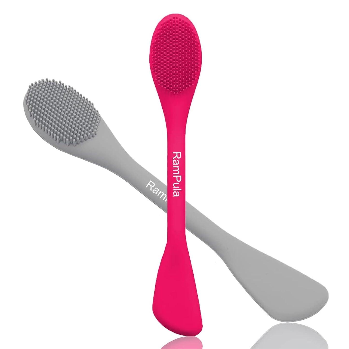 RamPula Silicone Face Mask Brush, Face Scrubber for Gentle Exfoliating & Hairless Moisturizers Applicator Tools for Apply Mud, Clay, Charcoal Mixed Mask, Cream, Lotion