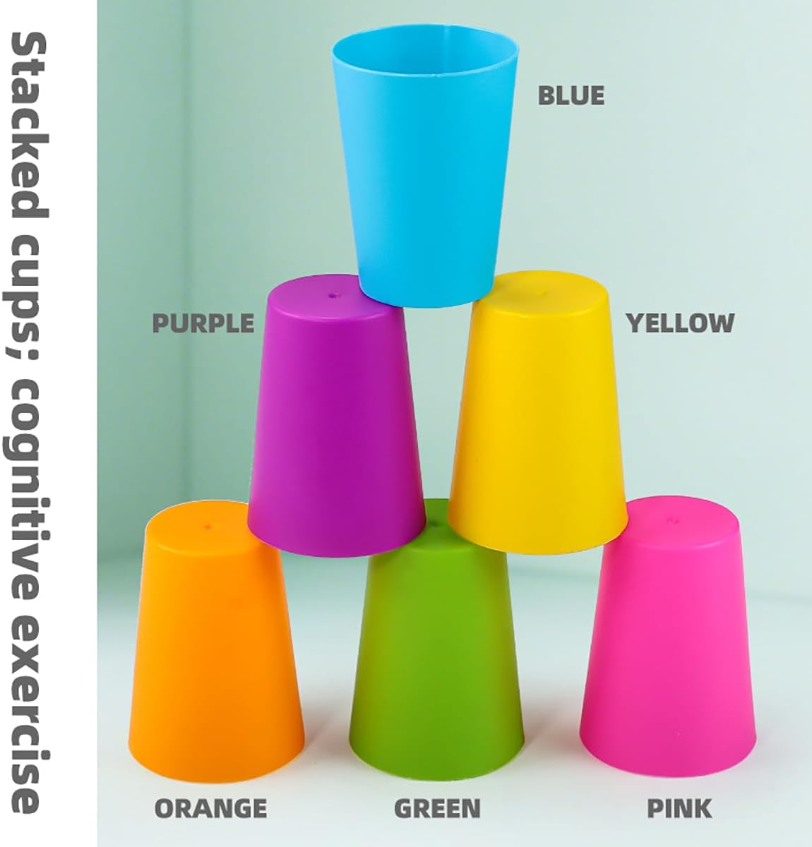 Quick Cups Games for Kids Intellectual Flying Stack Cups,Stacking Cups Games Parent-Child Interactive Game with 24 Picture Cards, 30 Cups