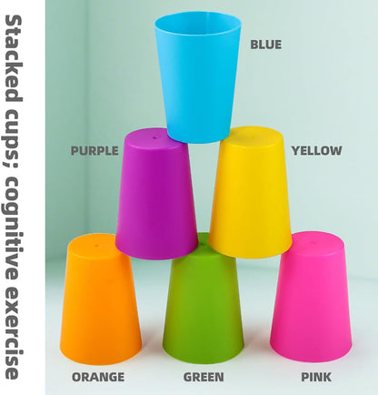 Quick Cups Games for Kids Intellectual Flying Stack Cups,Stacking Cups Games Parent-Child Interactive Game with 24 Picture Cards, 30 Cups