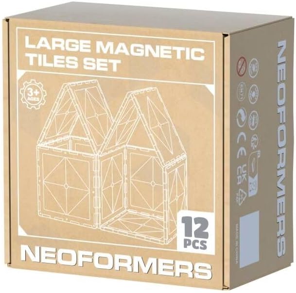 STEM Magnetic Tiles 70PCS Educational Toys for Kids Ages 3-8, Montessori Sensory Magnet Blocks for Toddlers, Classroom & Home Construction Kit