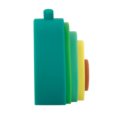 Nuby Soft Silicone Stacking Cups - 7-Piece Toddler Toy for Hand-Eye Coordination and Early Development - 12+ Months