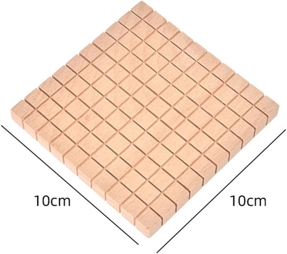 Gazechimp Montessori DIY Wooden Base Ten Blocks Math Manipulative Early Math Learning, Package C