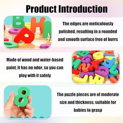 Wooden Number Puzzle for Young Children, 1-20 Digit Operation Symbol Puzzle, Suitable for Number Learning and Educational Toys for Preschool Children Aged 3-5 Years Old