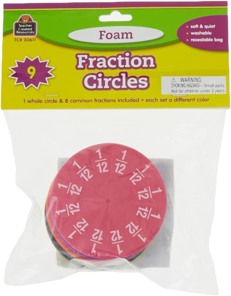 Teacher Created Resources Foam Fraction Circles (20611)